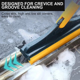 2 In 1 Bathroom Tiles Floor Cleaning Brush & Wiper Long Handle 120°